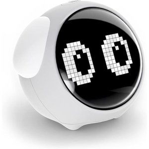 Kids Alarm Clock, Dual Alarm Setting, Adjustable Brightness Night Light, Gray